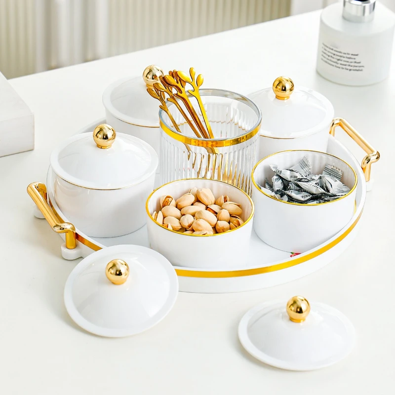 

2024 Model Light - Luxury and High - Appearance - Value Dried - Fruit Plate for Home Use in Living Room