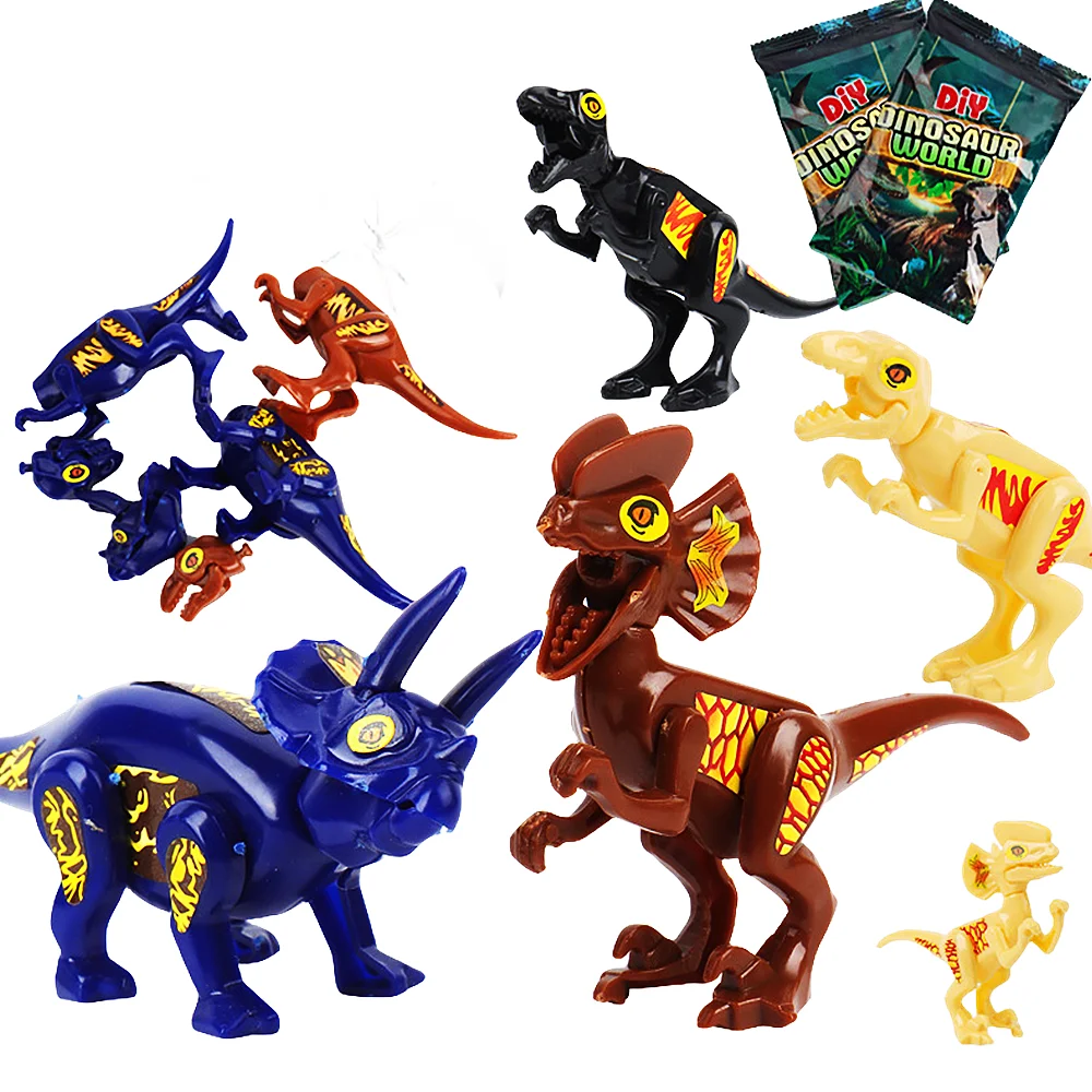 30 Set Children\'s DIY Assembled Dinosaur Model Educational Toy Pinata Filler Carnival Prize Birthday Party Gift Pack