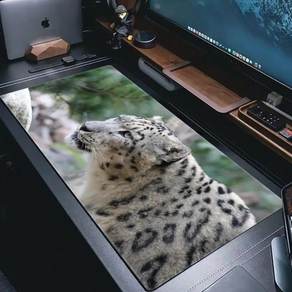 Leopard Mouse Pad Mouse Pad Desk Mouse Pad Cute HD Desk Pad Extended Gaming Keyboard Mats Large XXL Gamer Mousepad 90x40