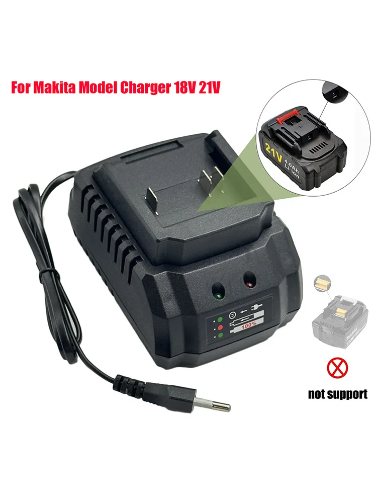 Ładowarka 18V 21V 1.8A EU US do wiertarki elektrycznej Makita, klucza, szlifierki kątowej, ładowarka do elektronarzędzi, zamiennik ładowarki do akumulatorów. — 2
