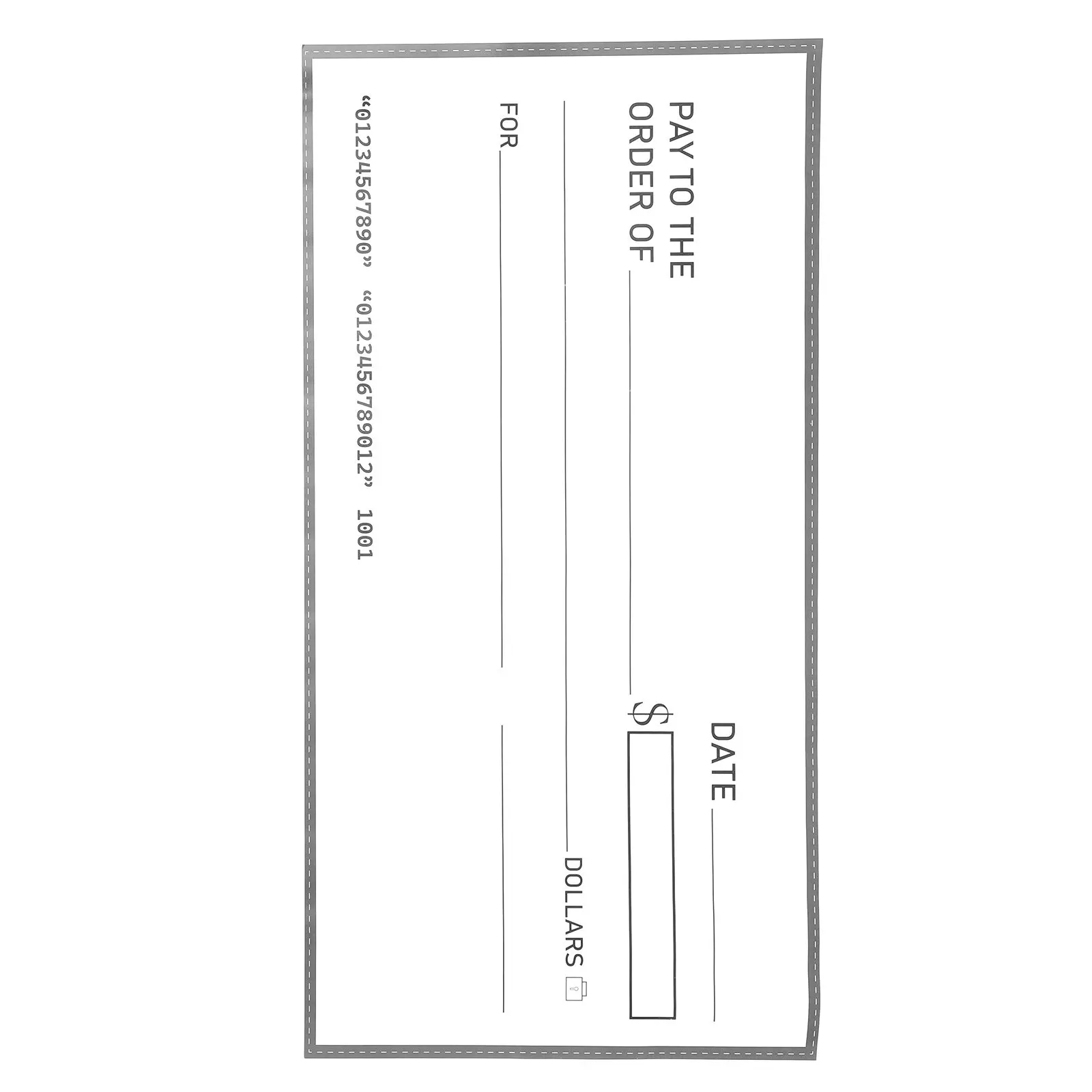 

Jumbo Big Fake Check Large Dry Erase Waterproof Oversized Blank Presentation Prop for Pranks Parties Weddings Birthdays