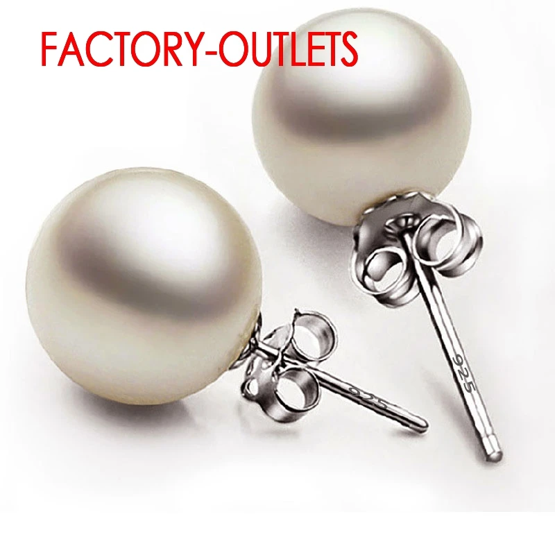 Factory Price Fashion Jewelry 925 Sterling Silver Stud Earrings For Women Hot Sale Pearl Earrings Super Cheap Wedding Earrings