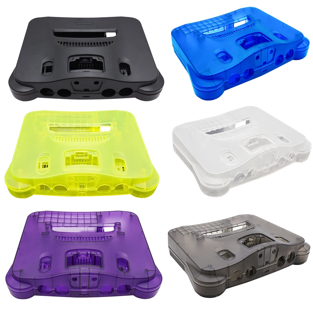 BitFunx Ersatz-Kunststoffschale N64 durchscheinende Hülle für alle Version Nintendo N64 Retro-Videospielkonsole transparente Box – Detail 3