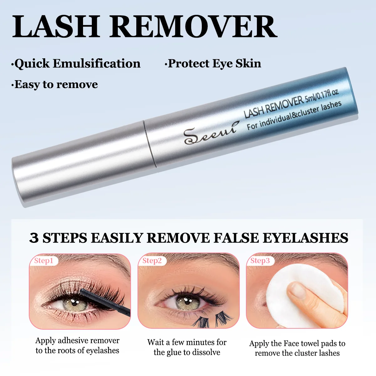 Wimpernkleber und Versiegelung, wasserdicht, 10 ml, für Wimpernbüschel, superstarker, langanhaltender Wimpernkleber für DIY zu Hause – Detail 5