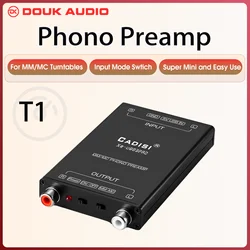 Douk Audio T1 Mini MM / MC Phono Stage Preamp LP Vinyl Record Player Turntable RIAA Preamplifier Stereo Phonograph Pre-amp