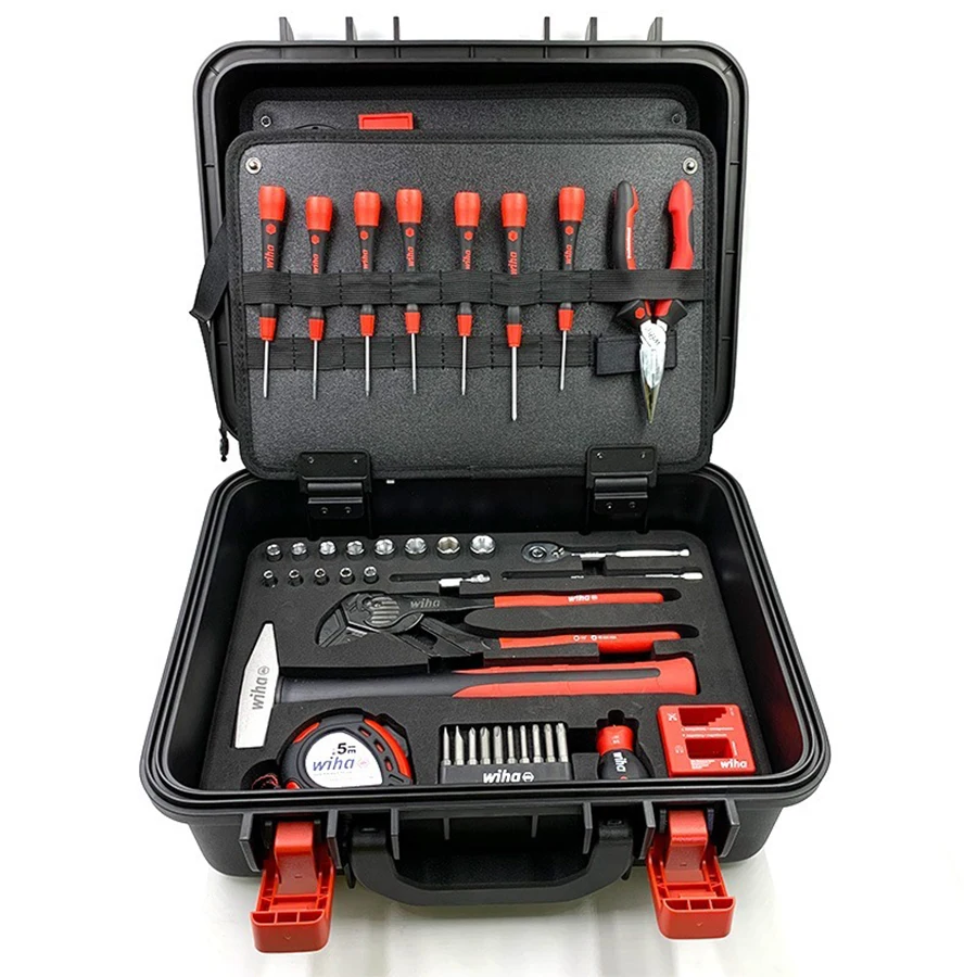 WIHA 60 in 1 Multi-tool Set Professional Repairman\'s Kit Repair Kit Set Household Hand Tool Set with Storage Case German Quality