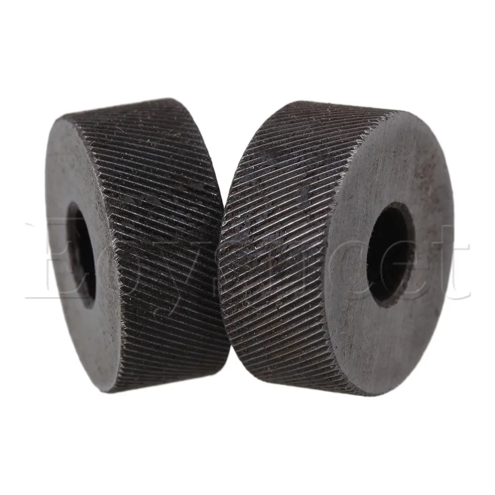 2PCS 19 x 8mm Knurl Wheel Tool Diagonal Coarse Twill Pattern 0.5mm Pitch Roller