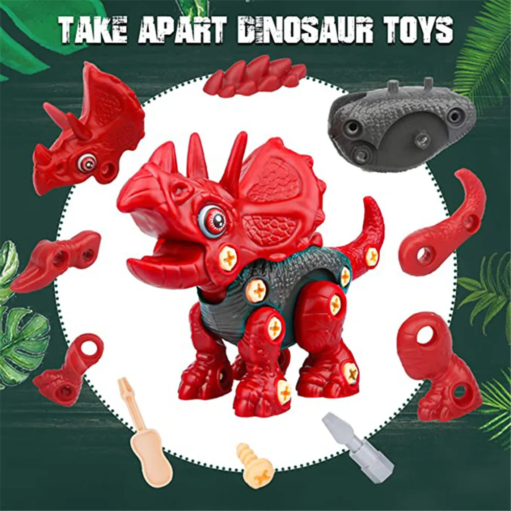 Disassembly Assembly Dinosaur Toy Set Screw Nut Combination Assembling Dinosaur Model Educational Toy For Children Kids Gift