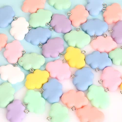 10Pcs 21x25mm Cloud Shape Colorful Resin Charms Pendant Beads For Jewelry Making Findings DIY Bracelet Earring Accessories