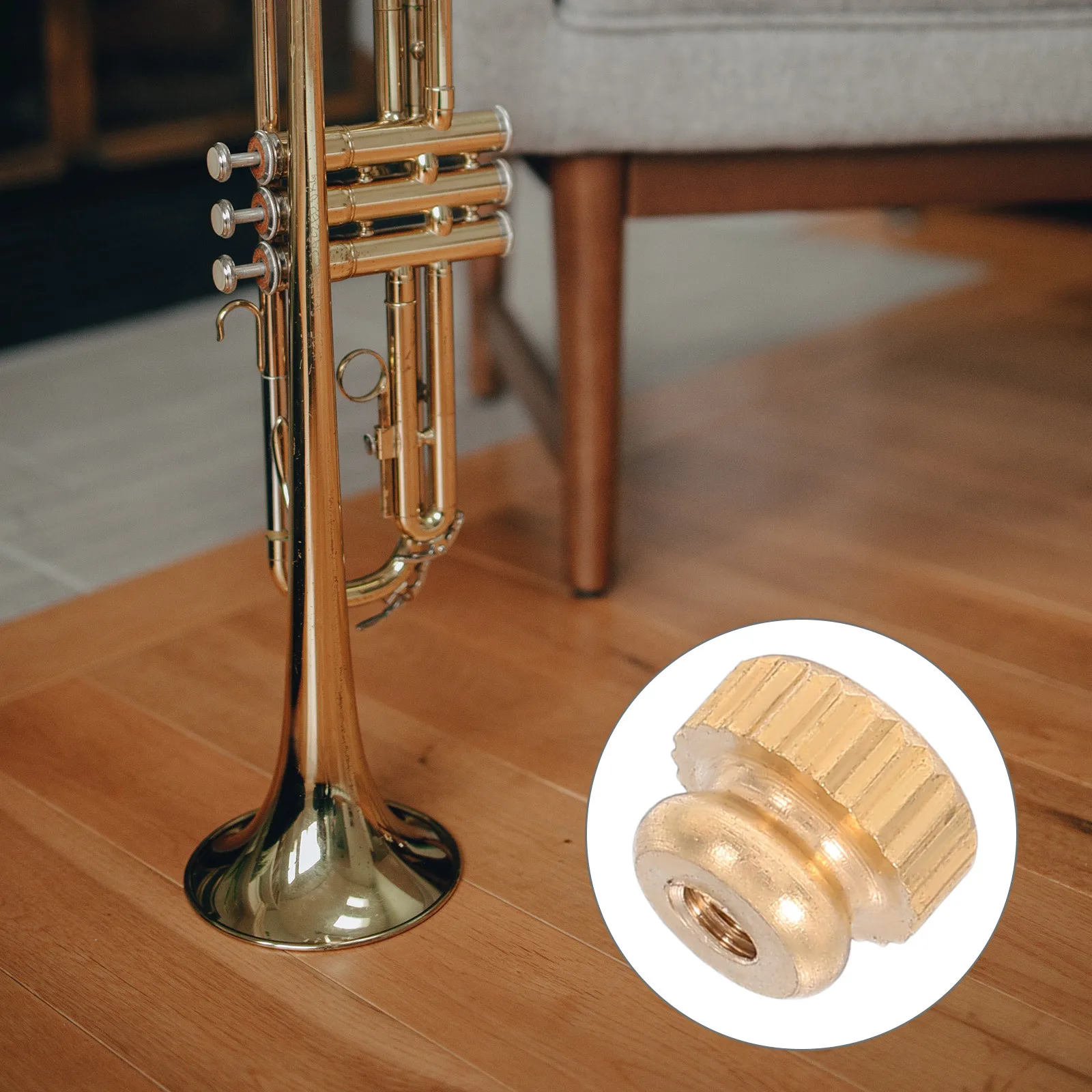 

Baritone Horn Key Fixing Nut Knurled Cap Screw Triple Flat Structure Stable Performance Easy Installation Musical
