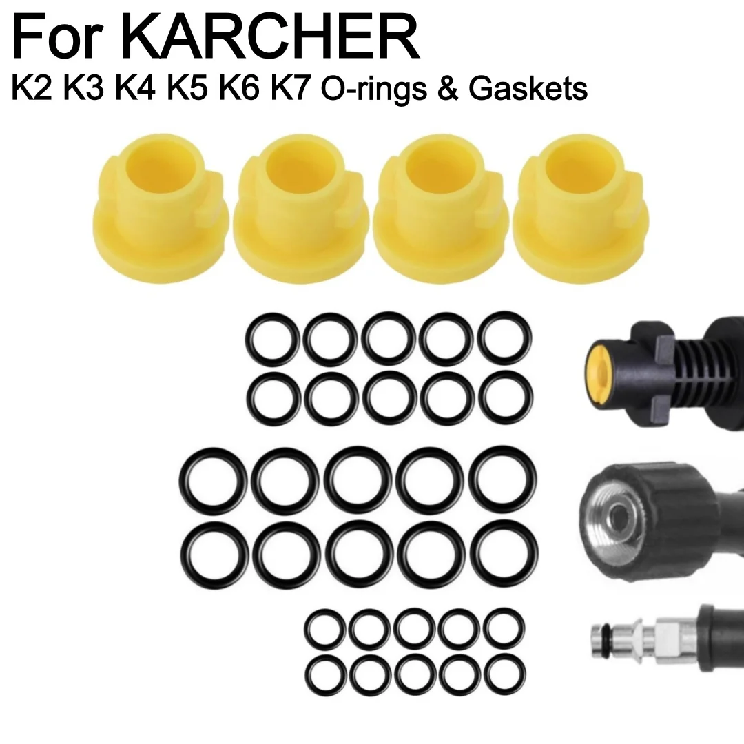 Junta tórica y tapa de sellado para KARCHER K2 K3 K4 K5 K6 K7, repuestos para boquilla de manguera y cepillo 2.640-729.0, anti-fugas para lavadora