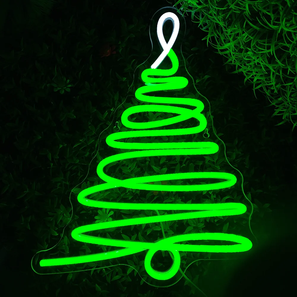 Christmas Tree Neon Lights for Christmas Decor, LED Xmas Tree, Festa, Bar, Restaurante, Luz noturna