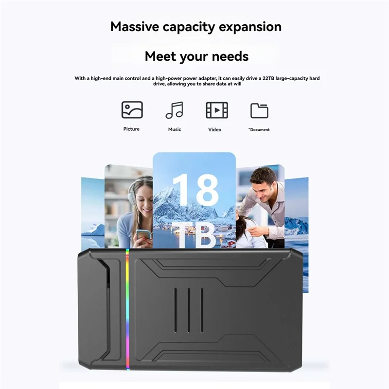 Caja HDD M.2 NVME SSD de 2,5/3,5 pulgadas, caja de disco Dual, carcasa de disco duro portátil USB 3,0, caja de disco duro externo