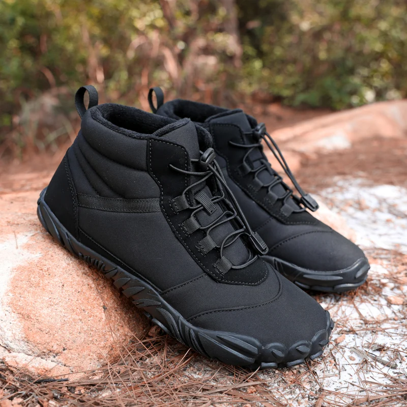 

Winter Five-finger Snow Boots Men Women Anti Slip Waterproof Fur Warm Cotton Shoes Thick Sole Climbing Hunting Sneaker