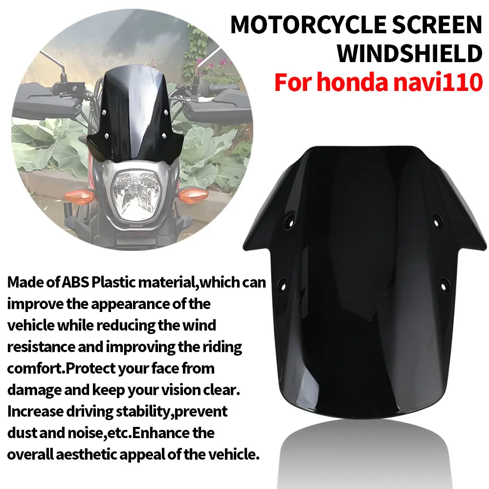 اكسسوارات الدراجات النارية منحرف الرياح الزجاج الأمامي مصدات الرياح لهوندا دريم وينج Navi110 نافي 110 دراجة الجيب البلاستيك