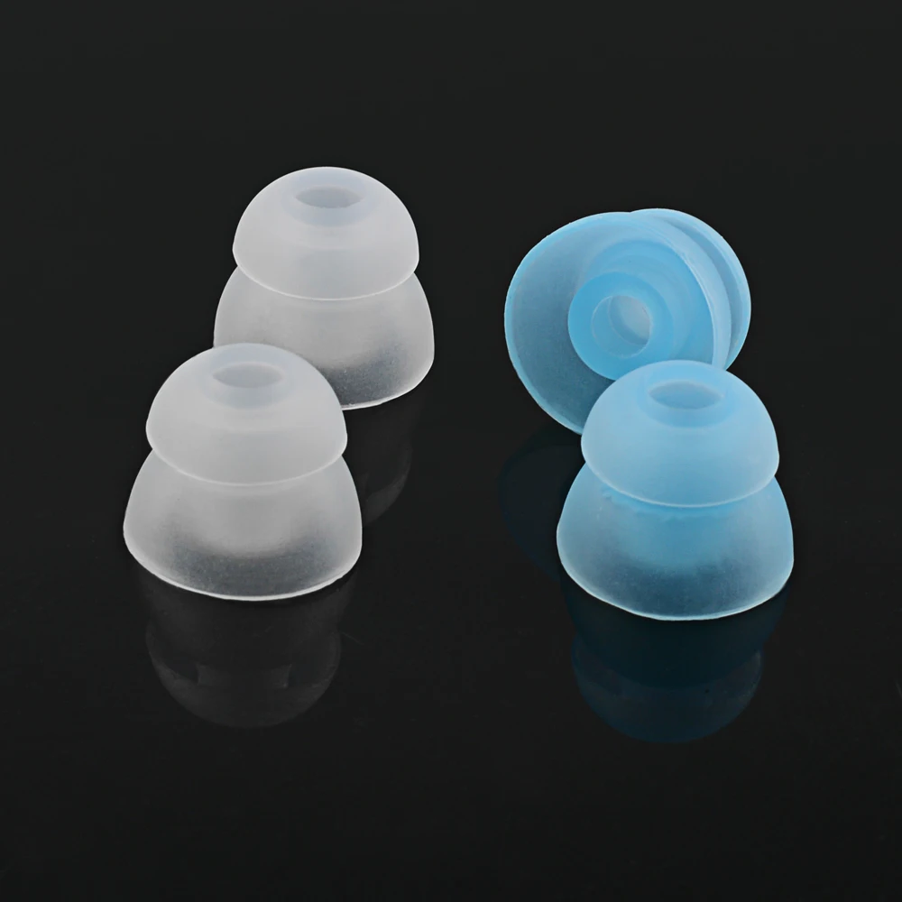 NICEHCK 1 ชุด/2 คู่ (4 ชิ้น) M ขนาดหู Double-Layer เคล็ดลับหูฟังซิลิโคน Eartips/หูสําหรับ IM50 IE80 UE900 NICEHCKDT100