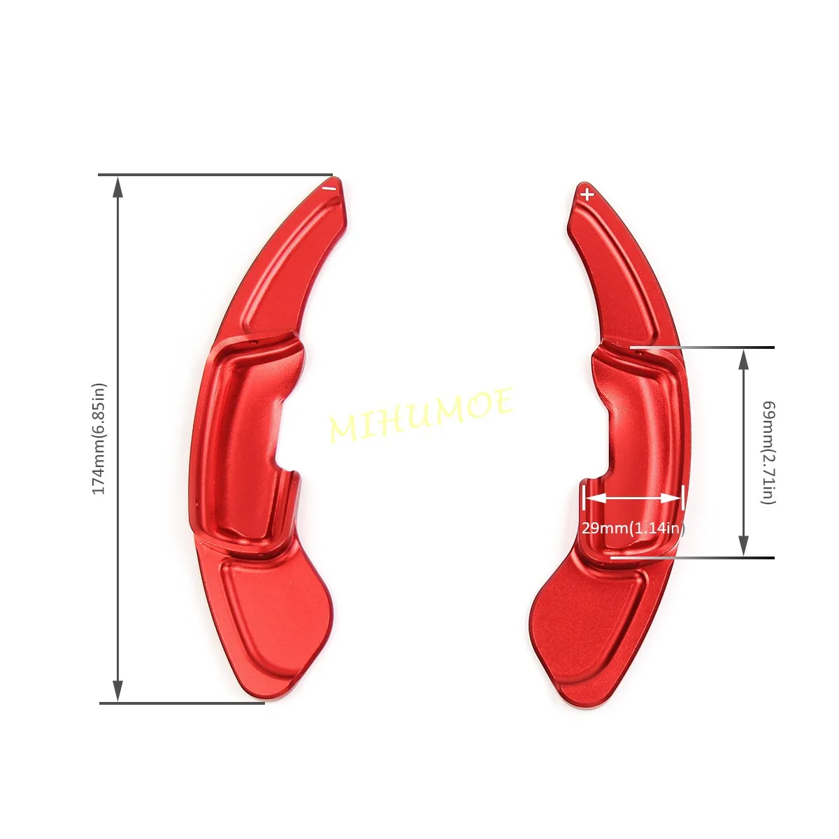 Aluminium Steering Wheel Paddle Gear Shifter Extension For Lexus RX200t RX300 RX350 RX450h GS200t GS250 GS300 GS350 GS450h Red