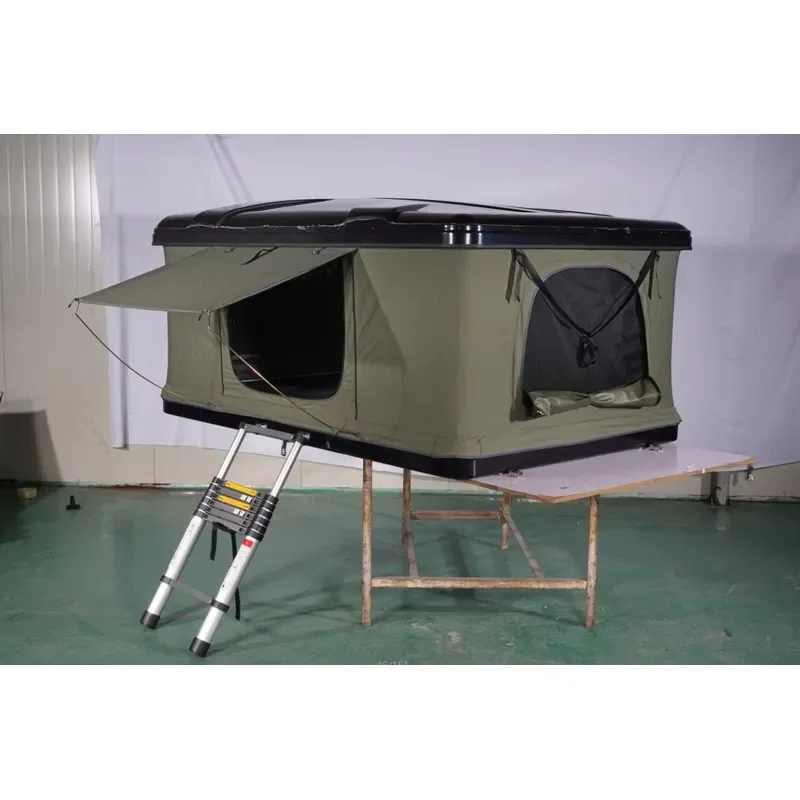 High Quality ABS Hard Shell Pop-Up Roof Tent for Portable Outdoor Camping Gear with Competitive Price and Canvas Fabric view 2