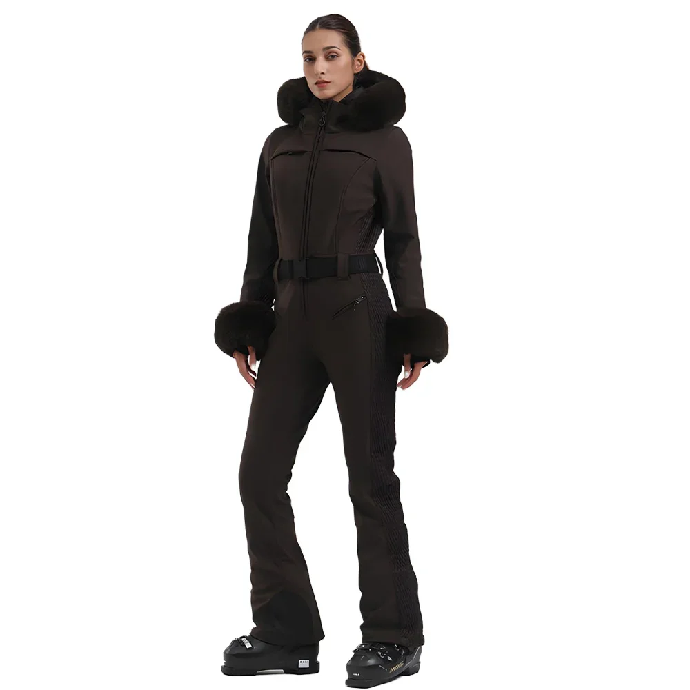 Hochwertiger Winter-Einteiler-Skianzug für Damen, Outdoor-Sport, Snowboard-Jacke mit warmem Overall, atmungsaktiver, wasserdichter Overall