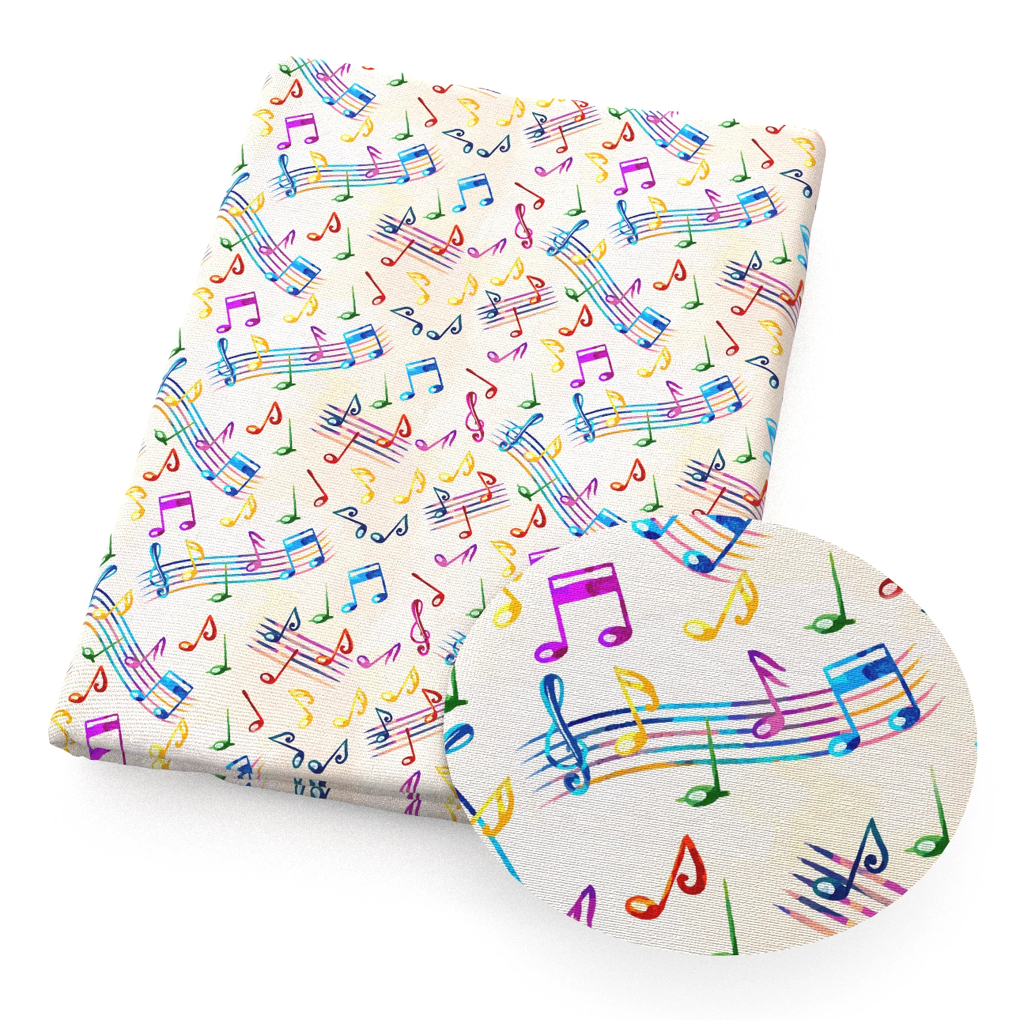 50*140cm Music Notes Printed Polyester Pure Cotton Fabric Material Patchwork Sewing Quilting Fabric Quilt Needlework,1Yc7436