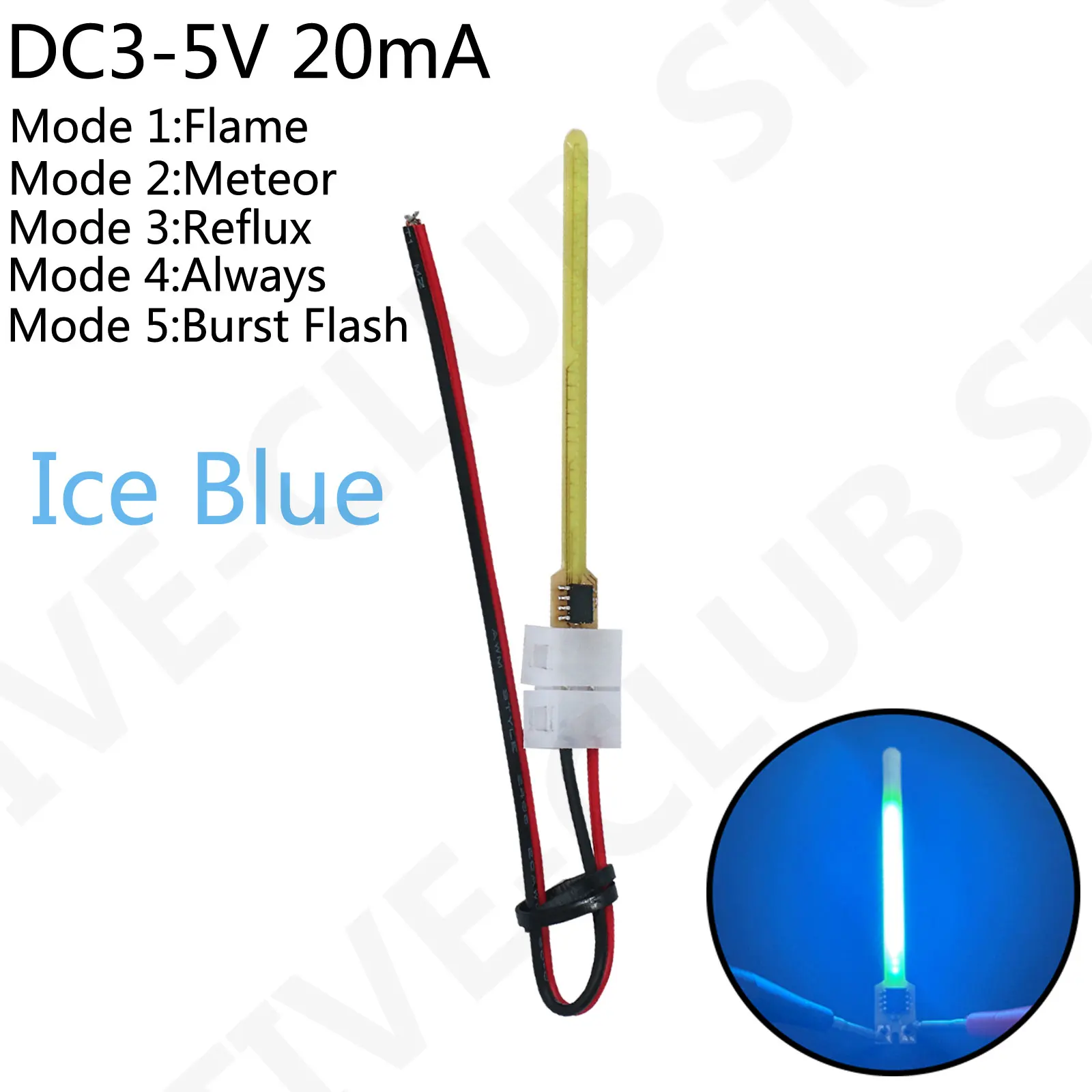20 Sets COB-Streamer-Lichterketten DC3-5V 20mA Kombinationsset, Eisblau und verschiedene Farben, DIY-Atmosphäre-Partydekoration – Detail 3