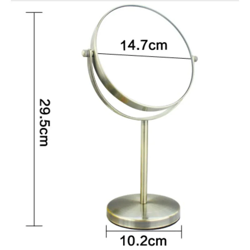 

Высококачественное простое и простое зеркало для макияжа в стиле ретро с двумя сторонами, увеличительное европейское зеркало высокого разрешения.