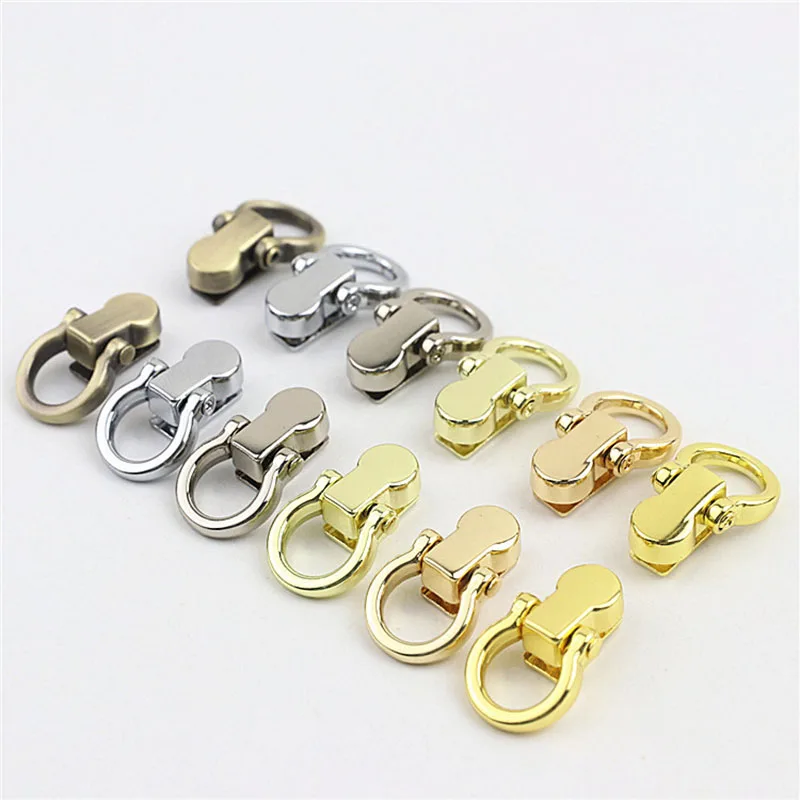 

30pcs 8X25mm Bags Strap Chain Hook Buckle Handle Swivel Rivet Screw Side Clamp Ring Buckles DIY Metal Nail Hooks Clasp