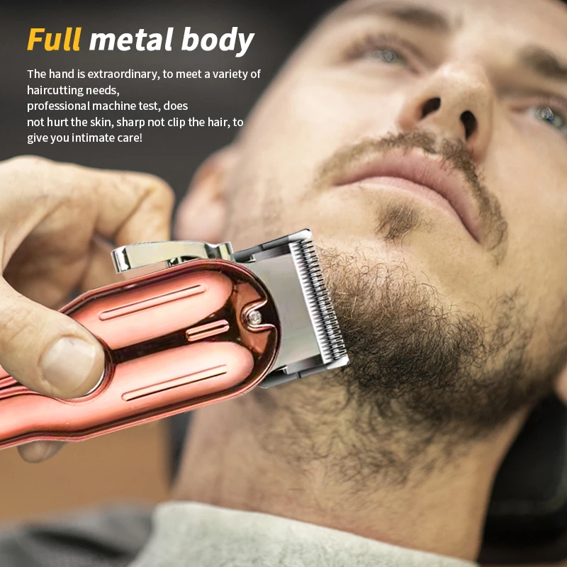 ماكينة قص الشعر الكهربائية من WAIKIL للرجال ماكينة قص الشعر المهنية ماكينة تهذيب الشعر بدون أسلاك قابلة للشحن حلاق قابل للتعديل