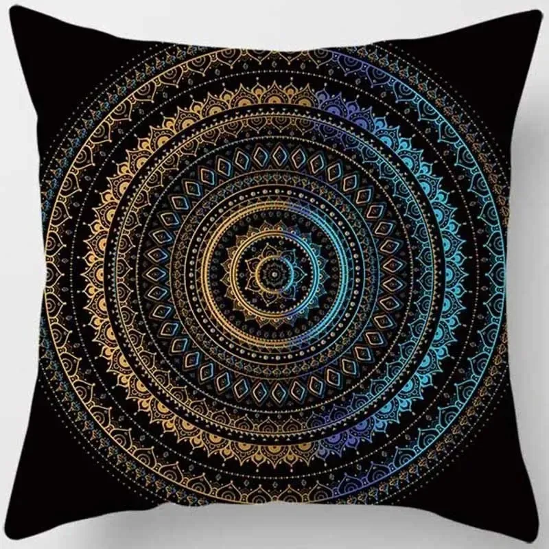 Mandalas Yin Yang & Geometric Pattern Pillows Pattern Cushion Cover Suitable for Sofa Bedroom Car Pillow Cover