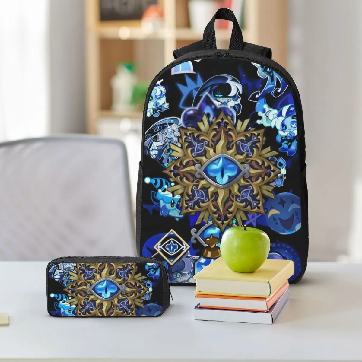 Shadow Milk Cookie Run Kingdom Cute Cartoon Anime Backpack BookBag School Bag Laptop Shoulder Bags 3ps Lunch Bag Pencil Case