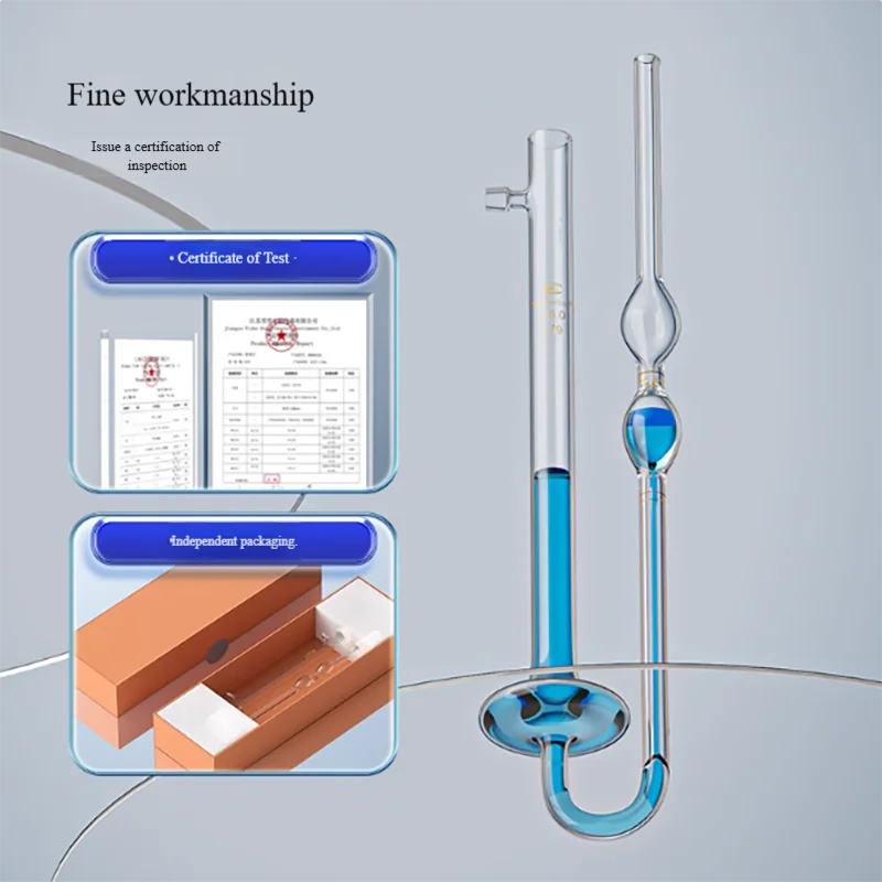 

Glass Viscometer 1.0/1.2/1.5/2.0mm Petroleum Kinematic Viscometer Capillary