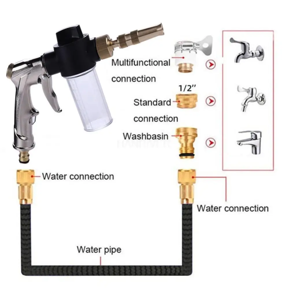 Garden Supplies High Pressure Water Spray Gun Car Wash Sprinkler Gun Hose Nozzle Watering Irrigation Garden-tools