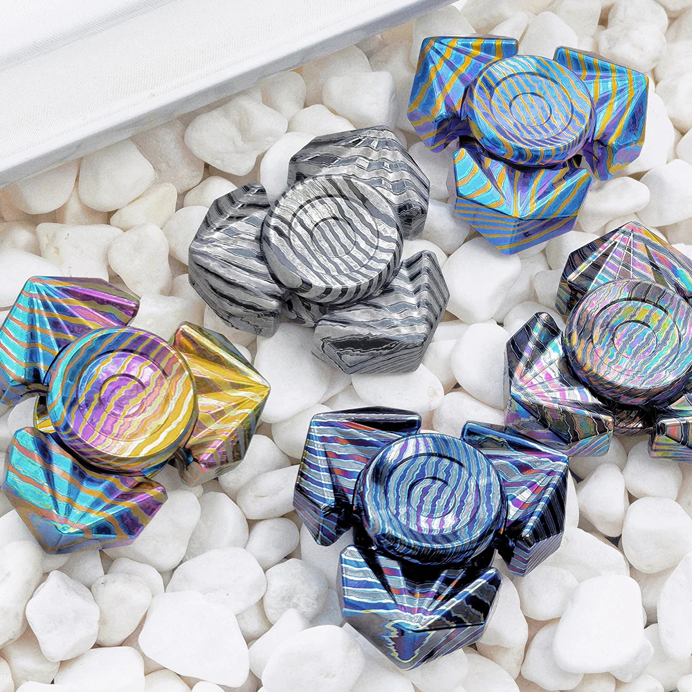 Yibai EDC Crossbone Mini Fidget Spinner Fidget Toys For Adults Anxiety Relief Gadgets Three-Bladed Fidget Spinner Gyro