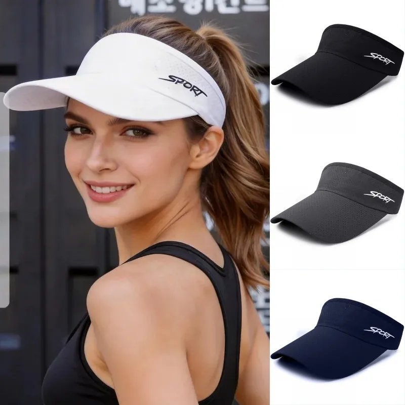 

Letter Printed Top Empty Sports Running Sunhat An-ti UV Quick Dry Running Tennis Golf Baseball Cap Summer Sunshade Hat Visors