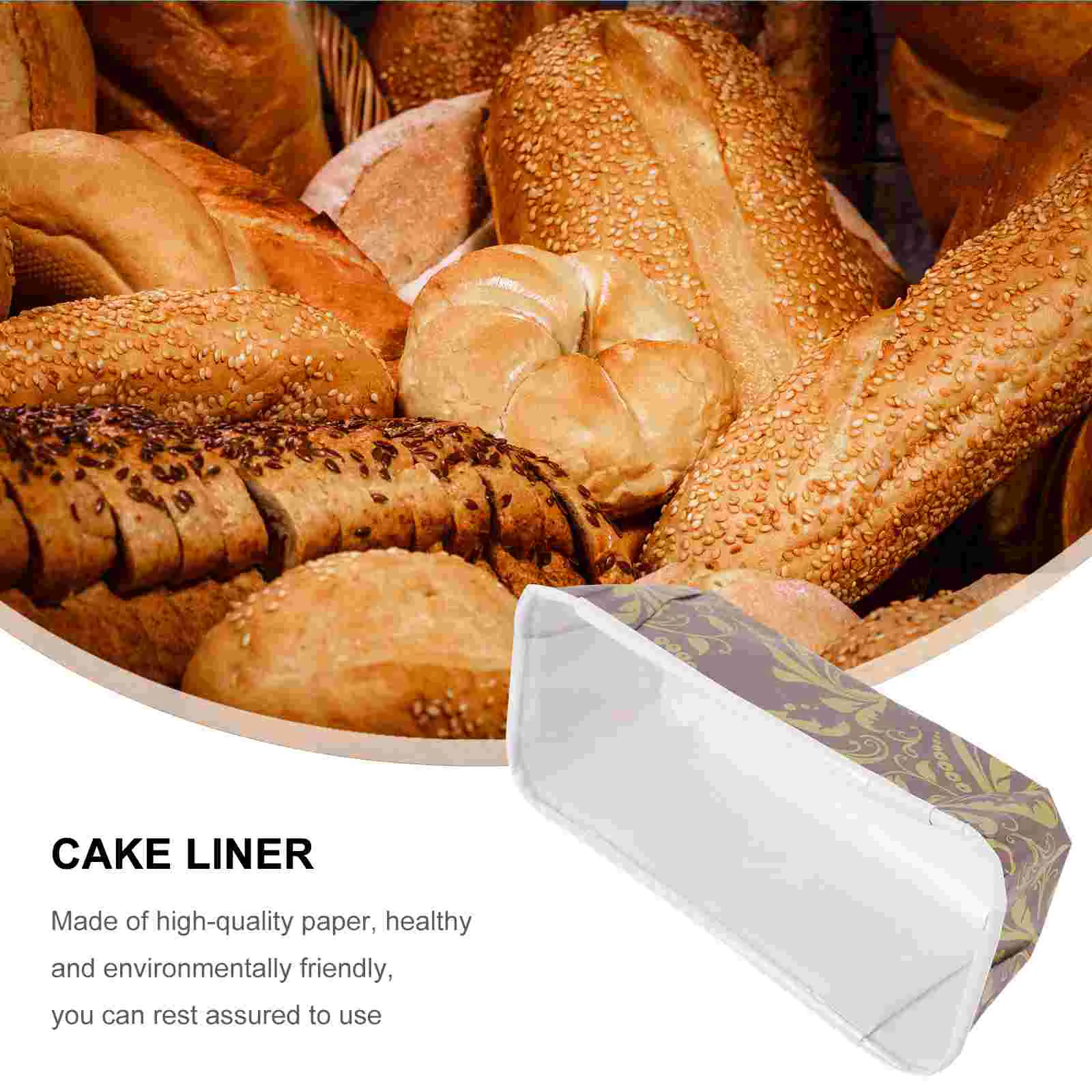 50 Pcs Bread Tray Wrapper Cake Packing Liner Heat-resistant Wrappers Coating Paper