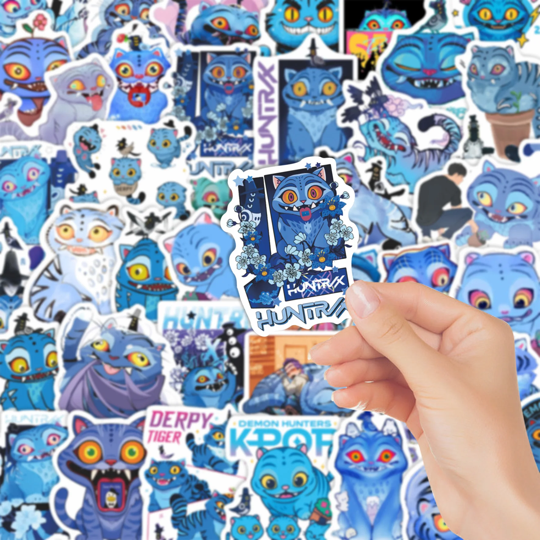 60 قطعة فيلم جديد KPop شيطان الصيادين ملصقات Derpy النمر مقاوم للماء الكتابة على الجدران لتقوم بها بنفسك جراب هاتف محمول ملصقات سكرابوكينغ رائعة #3