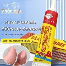 New 50ML Silicone Sealant Glue Semi-transparent Soft Waterproof Adhesive Bonding Rubber Sealing Strip Plastic Multipurpose