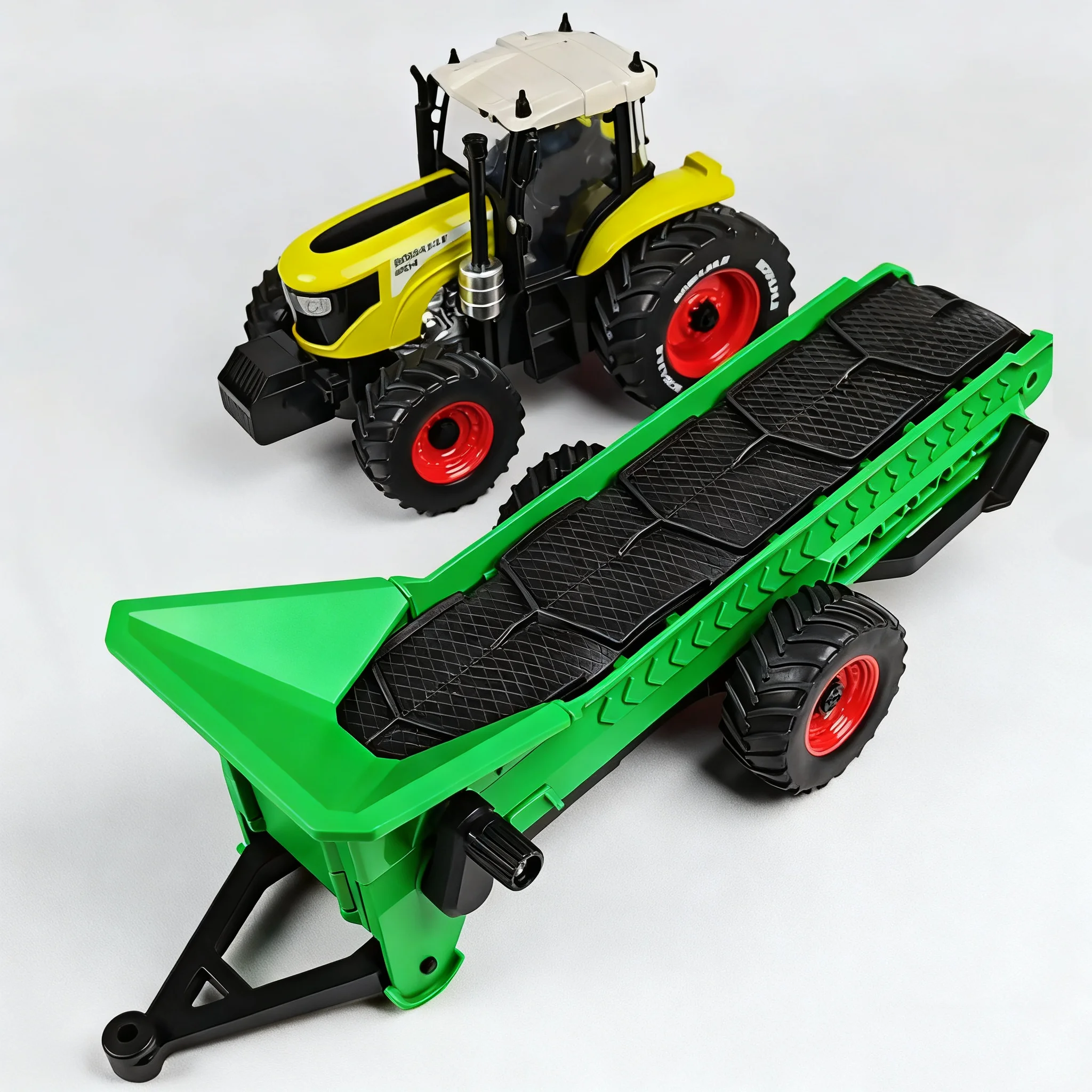 1:24 حزام ناقل زراعي جرار ألعاب مصغرة سبيكة دييكاست نماذج السيارات عجلة بالقصور الذاتي مع ضوء الصوت المركبات لعبة أطفال