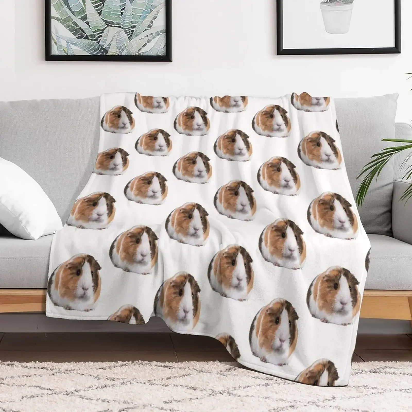 

Cute Guinea Pig Throw Blanket Custom Decorative Beds Decorative Sofa Blankets Decoratives Thermal Blankets