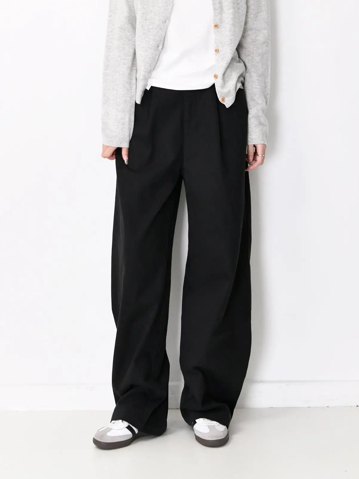 

Хлопковые брюки с высокой талией, удобные, мягкие, прямого кроя, женские, повседневные, для похудения, длинные, свободного кроя