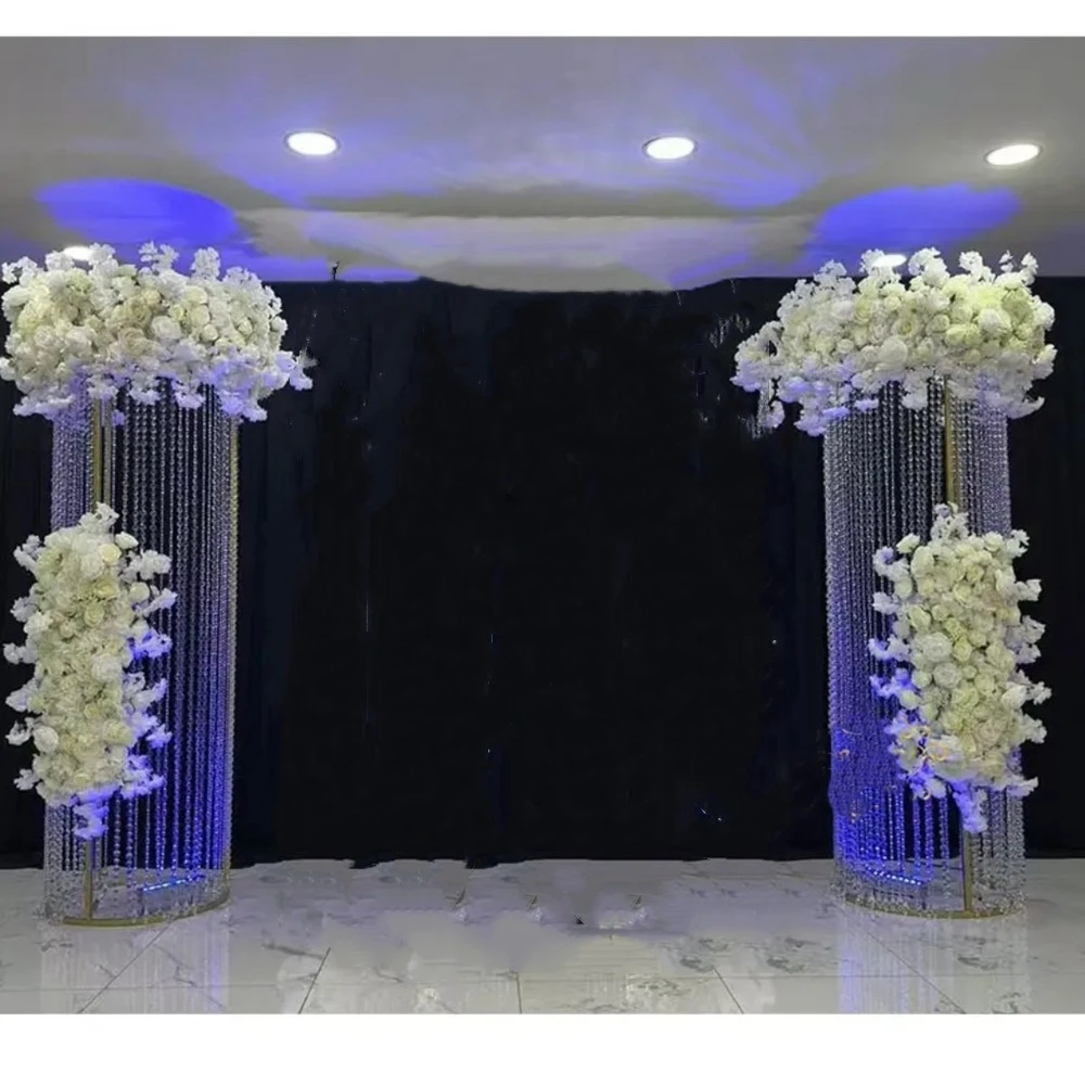 2-6pcs 200cm tall Wedding Props Iron Art round shaped Rack Background Arch indoor Wedding stage Decoration Props