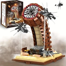 Filme Dune Sandworm Blocos de Construção, Clássicos da Ficção Científica, Montagem de Cena Ornitóptero, Tijolos Técnicos, Brinquedos Infantis, Presente, 1688 peças