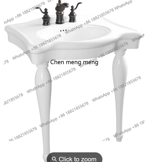 

Wooden pillar stand ceramic washbasin, vintage style Amsterdam style