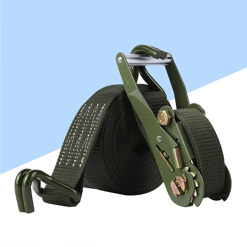 

Cargo Belt Ratchet Truck Tensioner Tie down Straps with Hooks Freight Green Motorcycle