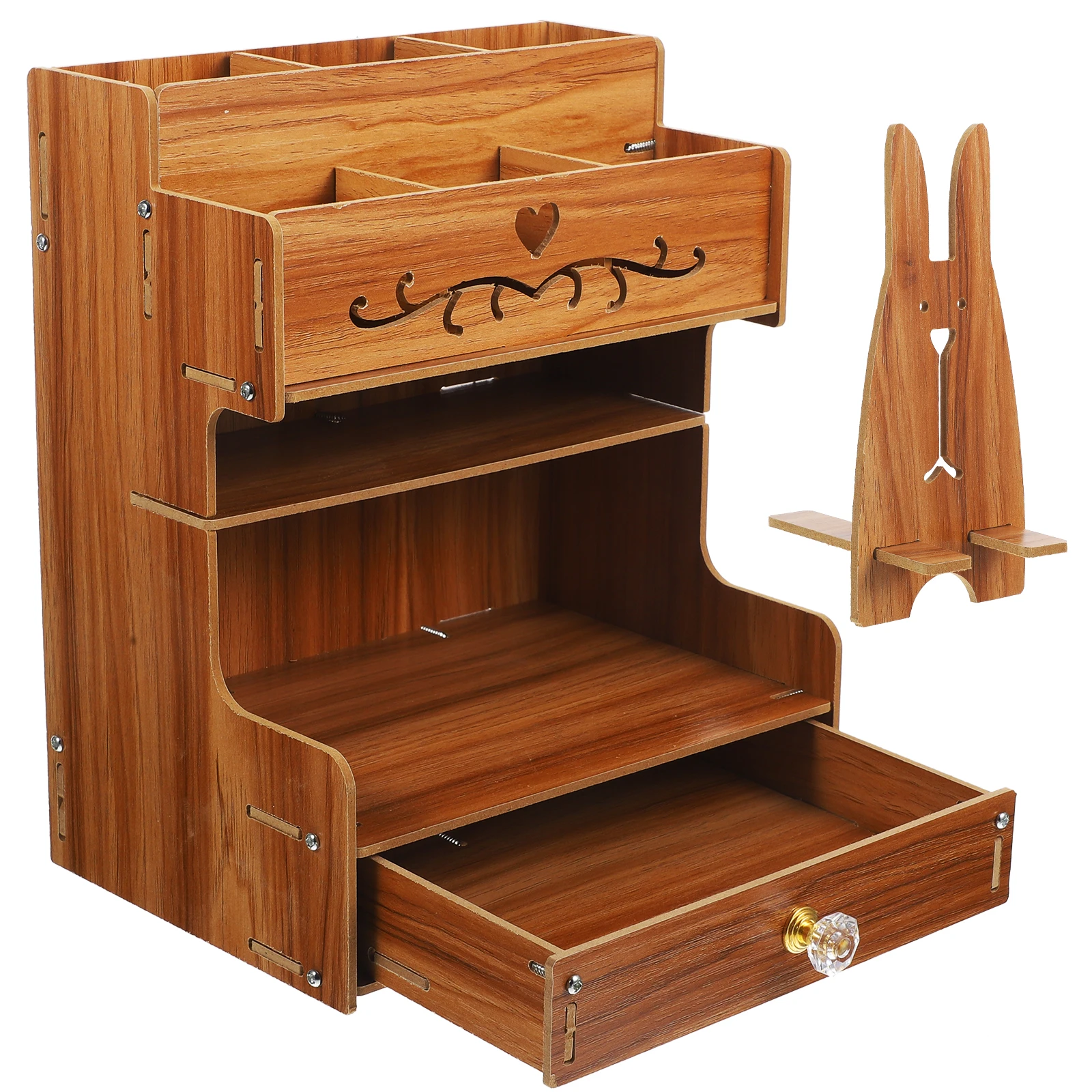 

Creative DIY Large Capacity Wooden Desk ganizer B11 Cherry Storage Pen Holder For Stationery Scissors Pencils Markers Office