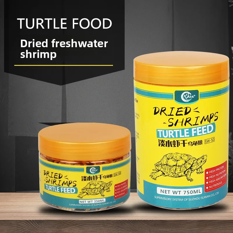 

SW Dried Shrimp Turtle Food - Aquatic & Semi-Aquatic Formula for Red-Eared Sliders, Snappers, Softshell Turtles & Terrapins