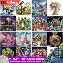 Diy Diamond Painting Print Canvas Border With Sticker Legend Gnome Art Hobby Mosaic Flower Cactus Home Decoration
