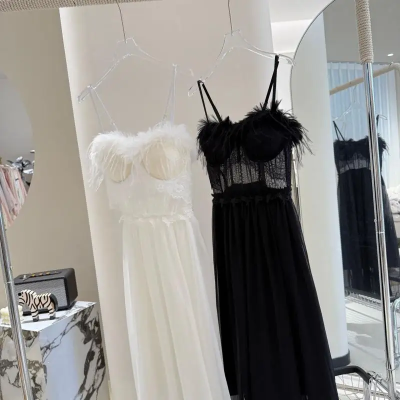 Fee Hochzeit Robe Set Braut Morgen Morgen Morgenmantel Sexy Mesh Perspektive Robe Anzug 2Pcs Spaghetti Strap Pyjamas Dessous