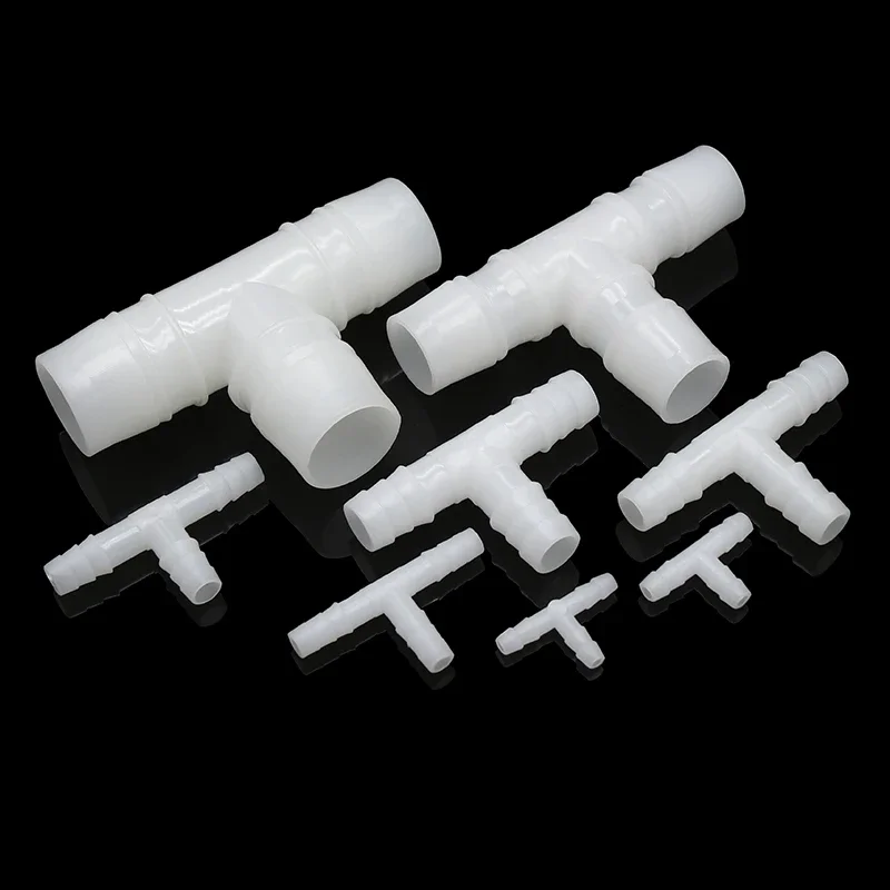 5/10pcs OD 3.2mm - 25mm T Type Water Pipe Connector Tee Barb Water Splitter Fitting Plastic Pipe Garden Irrigation Coupler Joint