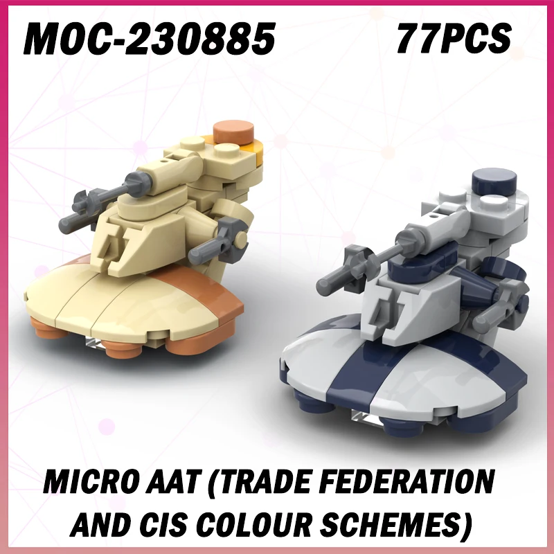 

Micro AAT (Трандовая Федерация и Цветные схемы CIS) 77 шт. Миниатюрные модели строительных блоков «сделай сам», набор кирпичей, креативный подарок MOC-230885